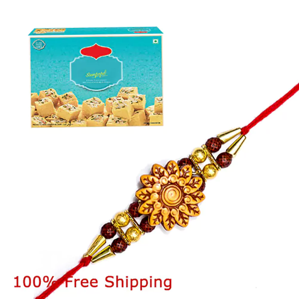 500gm soan papdi with 1 rakhi
