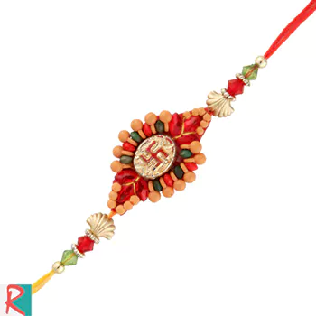 swastik beads rakhi