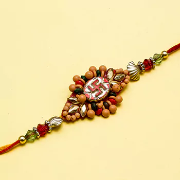 rudraksh glazed beads rakhi