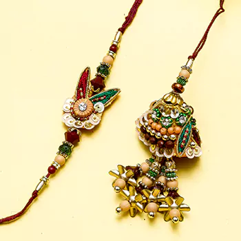 Unique zari bhaiya bhabhi rakhi