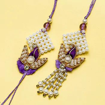 Purple pearl zari pair