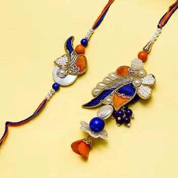 Sparkling petal bhaiya bhabhi rakhi