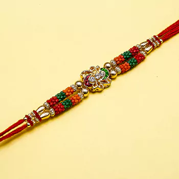 Kundan dori designer rakhi