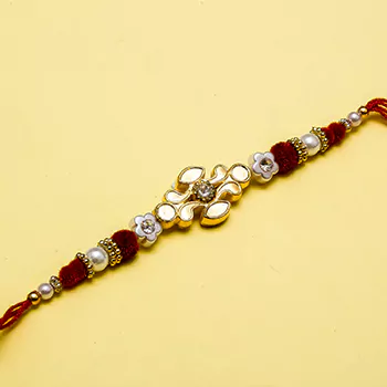 Golden rangoli design rakhi
