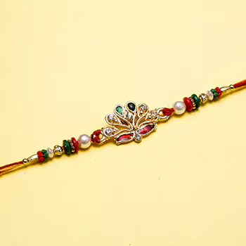 Amazing peacock jewel rakhi