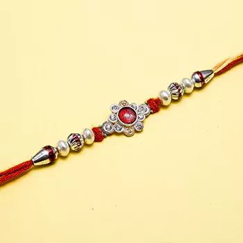 Fantastic red sun flower rakhi