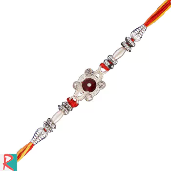 Colorful pearl stone rakhi