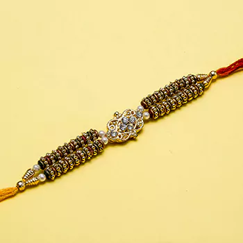 Terrific stone jewel rakhi