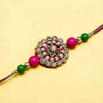 Heavy handmade art work rakhi