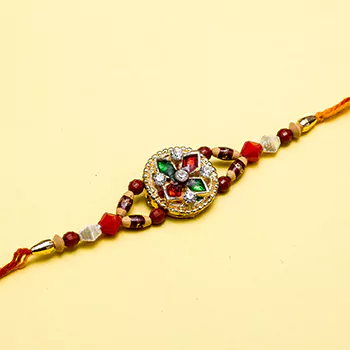 Tilak kundan diamond rakhi