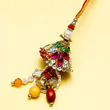 Zardozi stone lumba rakhi