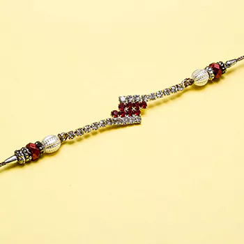 Artistic diamond rakhi