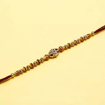 Diligent diamond rakhi for brother