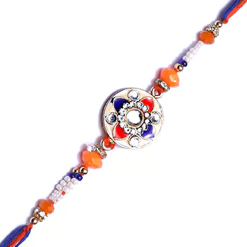 Colourful stone rakhi for brother