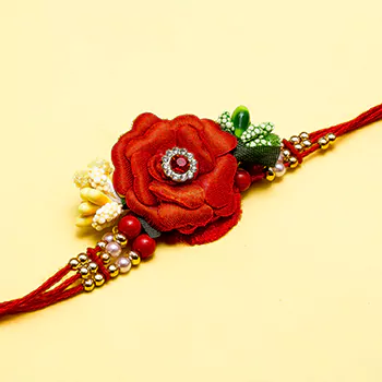 garden rose rakhi for brother