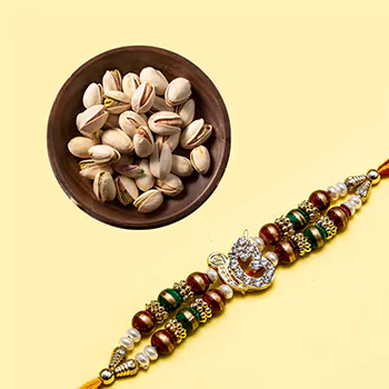 pista box with onkar rakhi