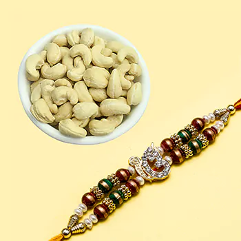 Cashew box with onkar rakhi