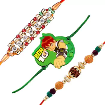 3 rakhi with kids