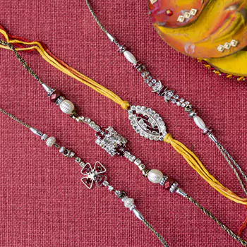 Beautiful Star Diamond Rakhi Set