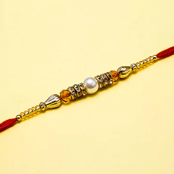 Shine Pearl Thread Rakhi
