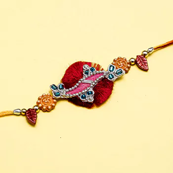 silver jewel stone with swastik