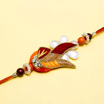 Flower zari resham rakhi